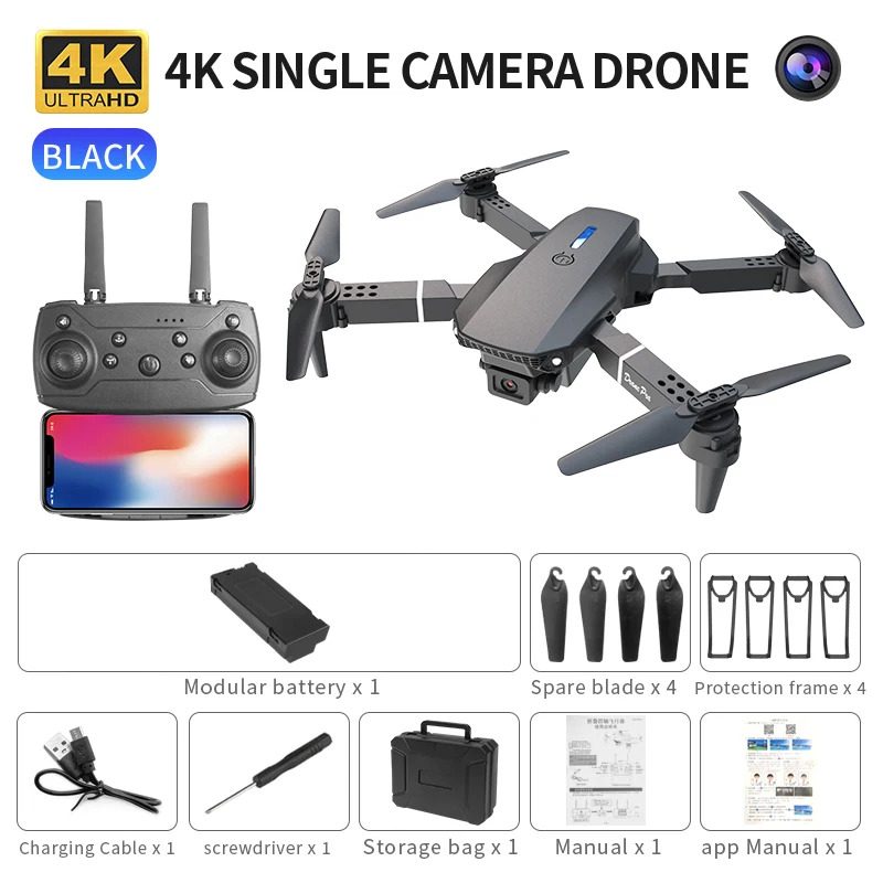 E88 Pro Akıllı Katlanabilir Dr - Drone Camera Wide Angle incelemesi ve fiyatı