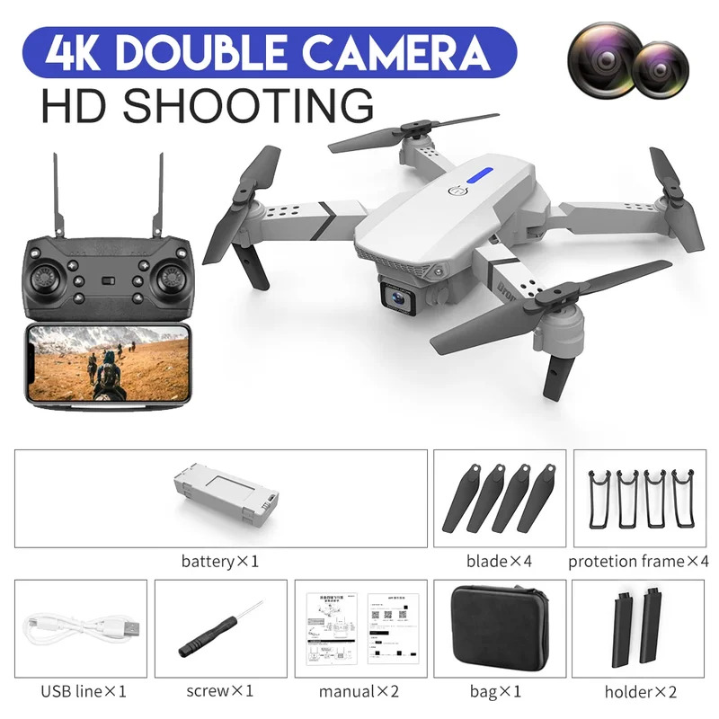 E88 Pro Akıllı Katlanabilir Dr - Drone Camera Wide Angle incelemesi ve fiyatı
